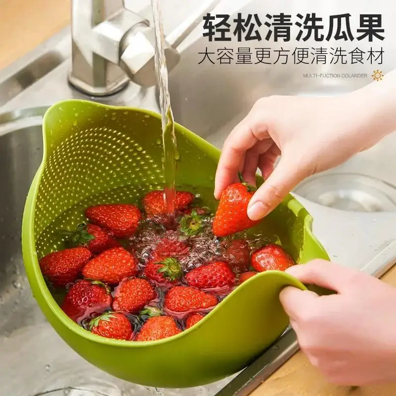 Rice Washing Filter Strainer Basket Colander Sieve Fruit Vegetable Bowl Drainer Cleaning Tools Home Kitchen Kit Kitchens Tool