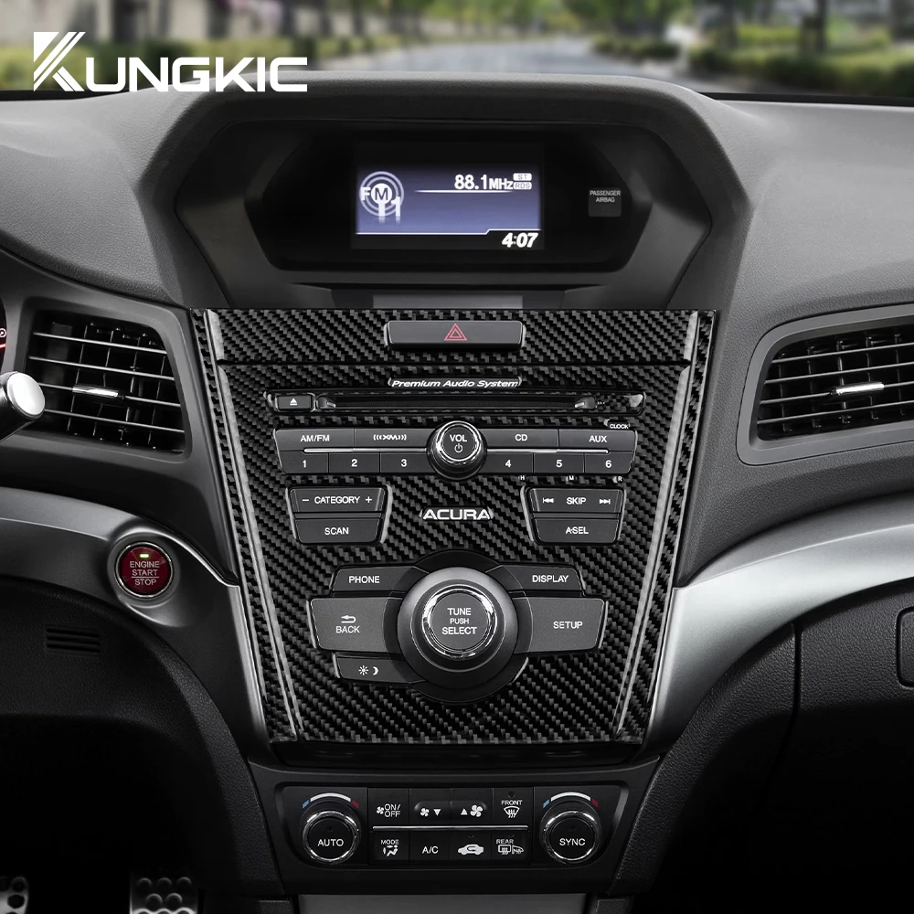 Deluxe Soft Carbon Fiber Car Center Console Screen Sticker