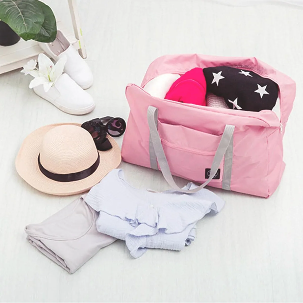 1pc-Luggage Bag Large Capacity Shoulder Bag Womens Waterproof
