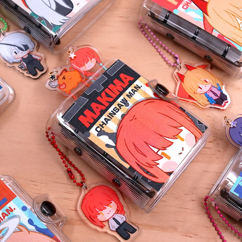 

Anime Chainsaw Man Denji Makima Power PVC Mini Loose Leaf Diary Book Notebook Spiral Binder Index Page Dividers Stationery