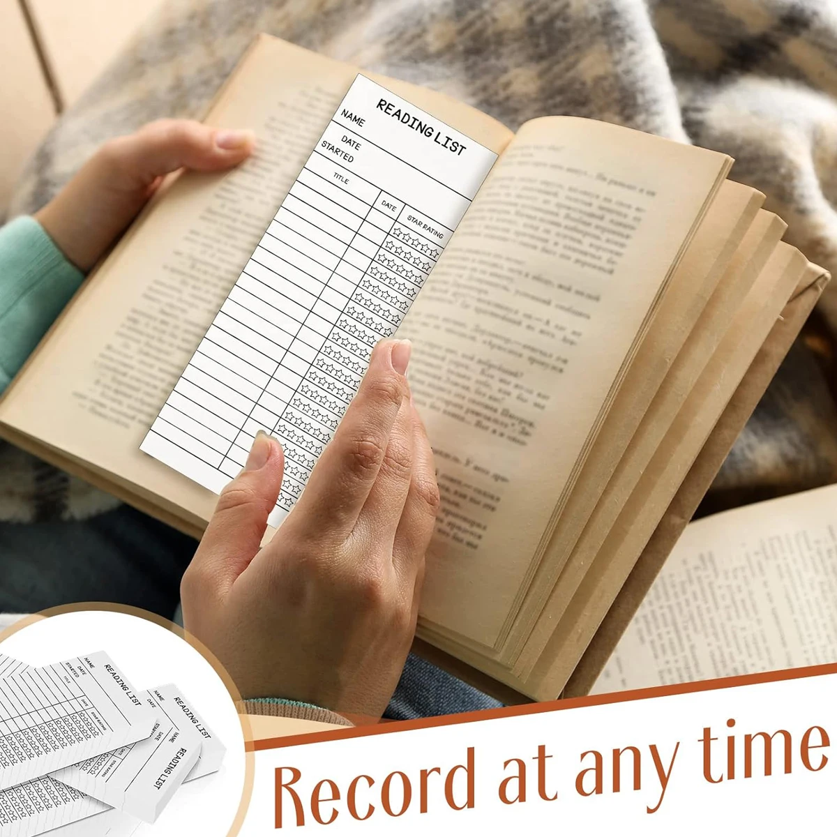 50pcs reading list bookmarks, reading log bookmarks, gifts and literary supplies for reading lovers 5