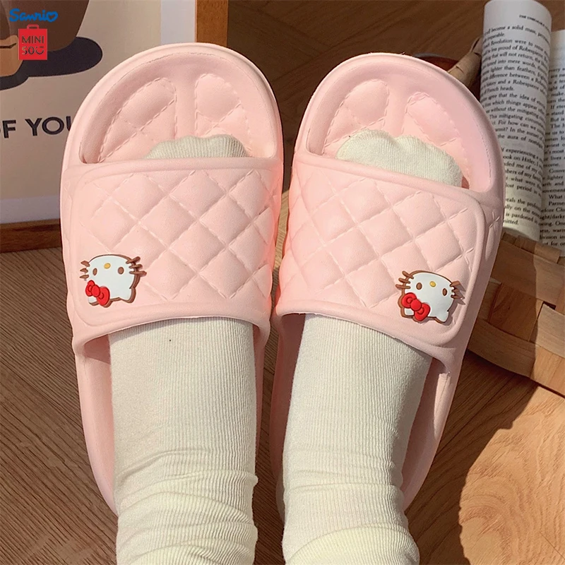 

Непромокаемые Нескользящие домашние тапочки MINISO My Melody с 3D рисунком, Hello Kitty