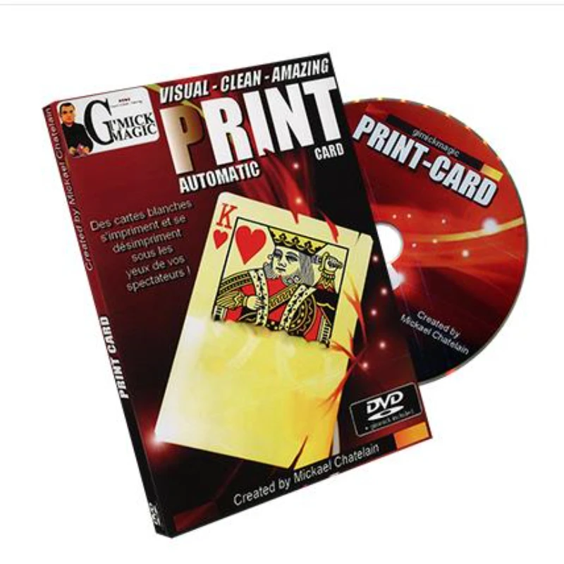 

Print Card by Mickael Chatelain Gimmicks Magic Tricks Street Magic Props Illusions Close up Magic Fun Magician Magia Toys