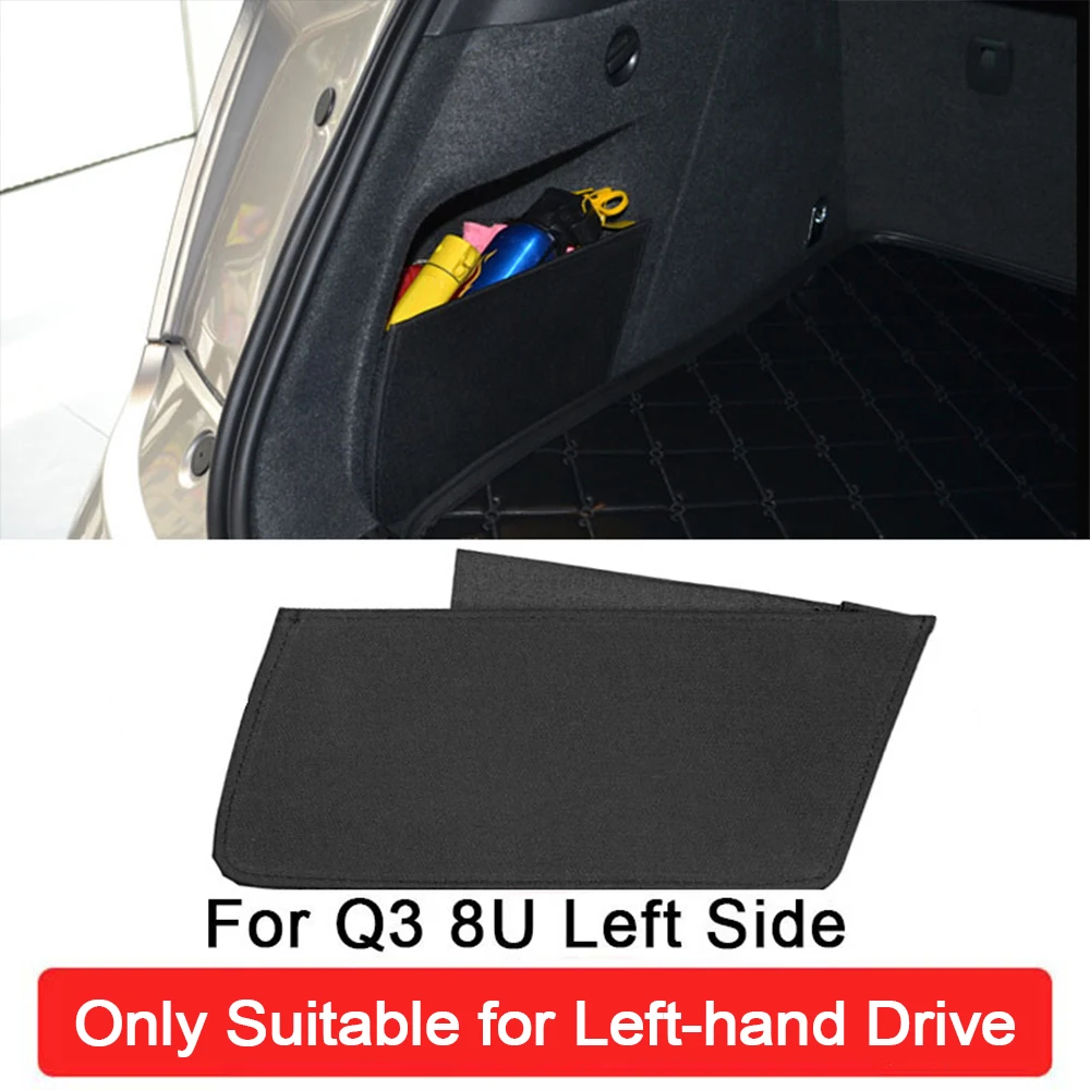 Organizador Lateral Para Maletero De Coche DEMUR - Compatible Con Audi A4, A3, Q3 | Tablero Divisor De Tela Oxford | Maximiza El Espacio De Carga