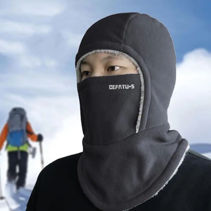 Warme Fleece-Reit-Vollgesichtsmasken-Abdeckungen, Outdoor-Sturmhaube, Fahrradkappe, Motorrad-Ski-Gesichtsmaske, warme, winddichte Abdeckung, Hut – Detail 11