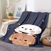Cute Bubu and Dudu Series Blanket Cartoon Print Kids Warm Flannel Soft Comfortable Home Travel Blanket Bed Blanket Birthday Gift 5