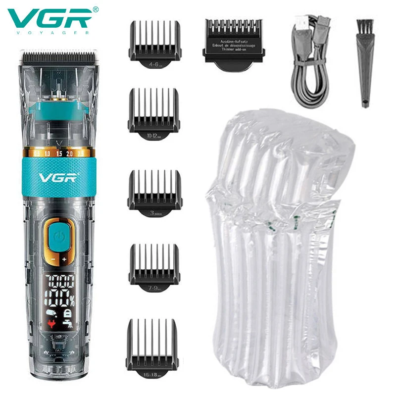 ماكينة تشذيب الشعر الاحترافية VGR للرجال ماكينة قص...