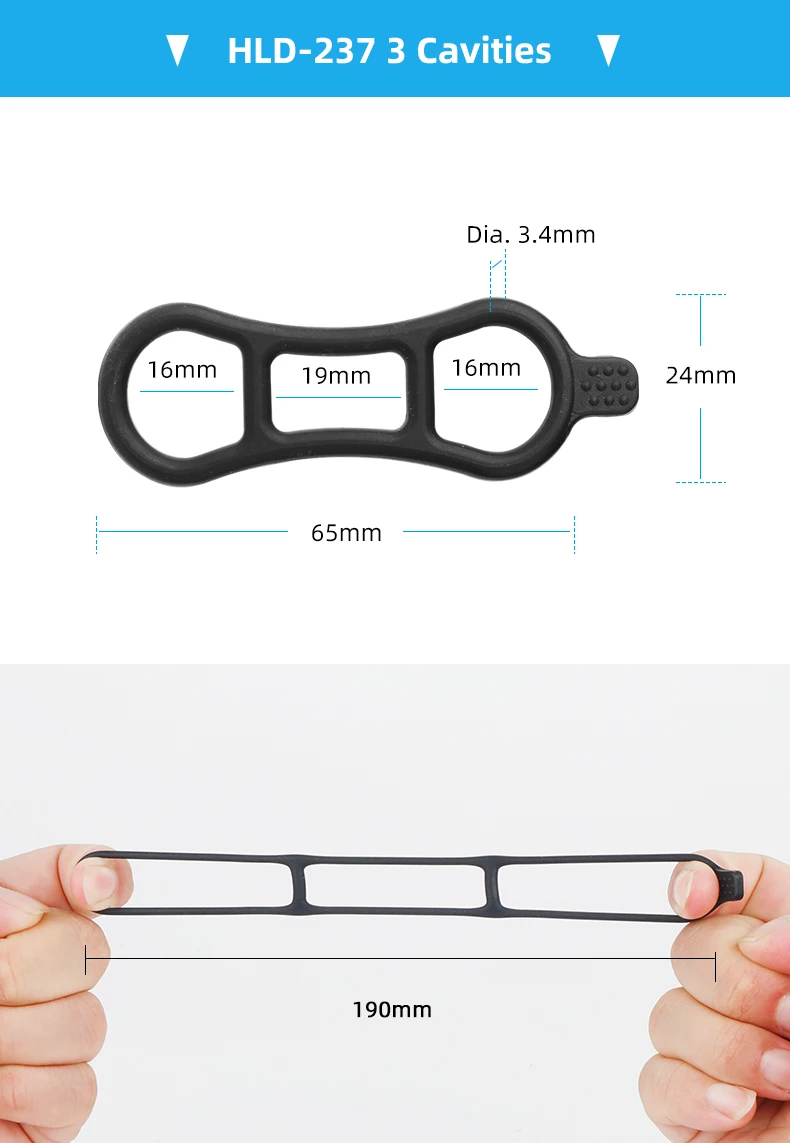 10/5 stücke Gel Band für Fahrrad Scheinwerfer Hinten Lampe Lenker Post Montieren LED Licht Taschenlampe Halter Bungee Stretch gummi Riemen – Detail 8