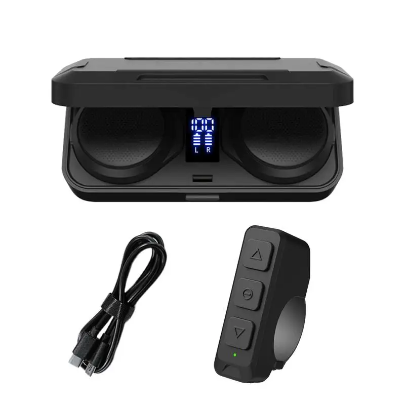 Motorcycle Helmet Bluetooth Headset, Sking Earphone, CVC Noise Cancellation Stereo Music Automatic Answering, High Sound