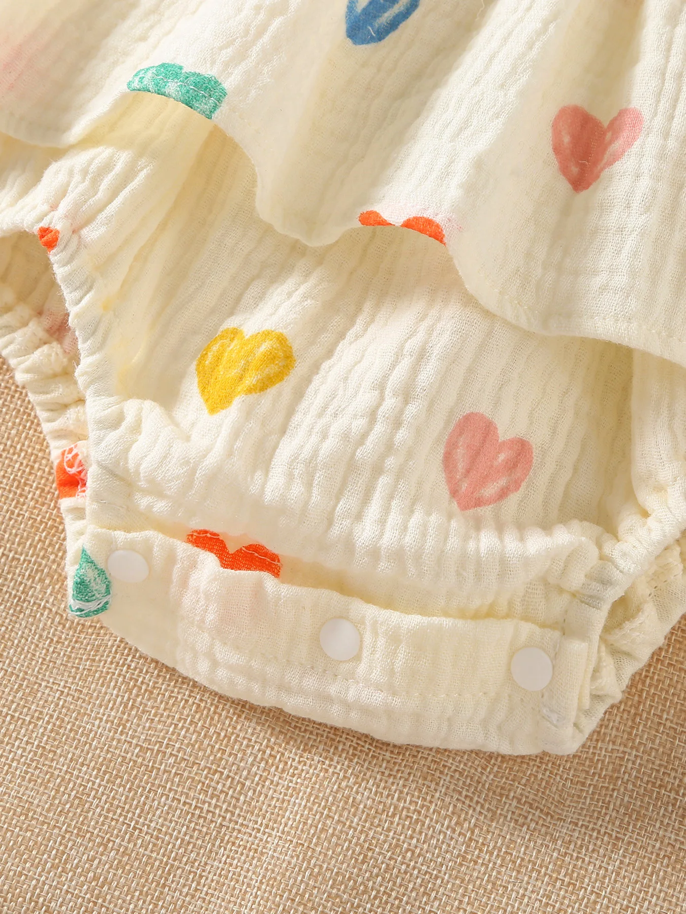 Cotton Baby Girls Heart Print Bodysuit