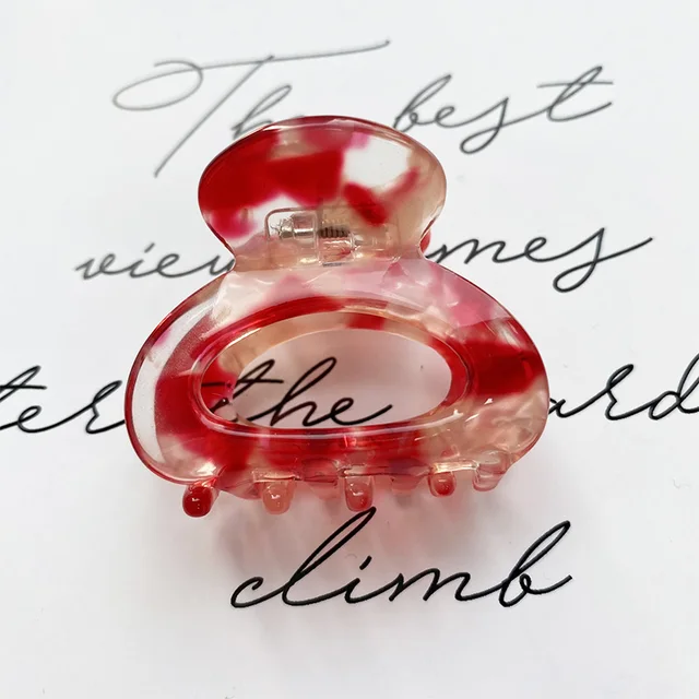 Sweet Mini Acetate Hair Clip for Women Girls Hair Claw Chic Barrettes Crab Hairpins Styling Claw Clips Fashion Hair Accessories XXD0020-7