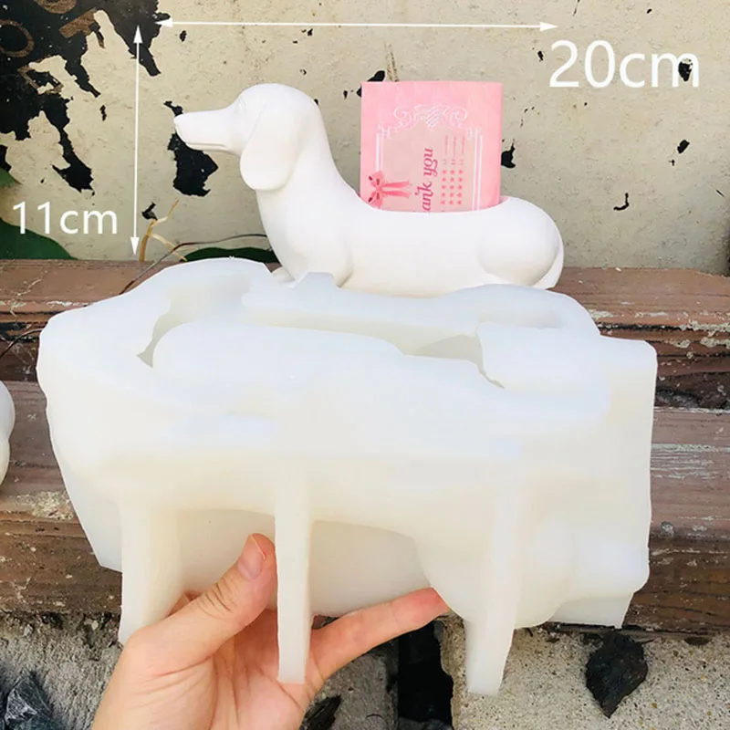 Dachshund Plaster Mold Animal Dog Candle Silicone - Temu