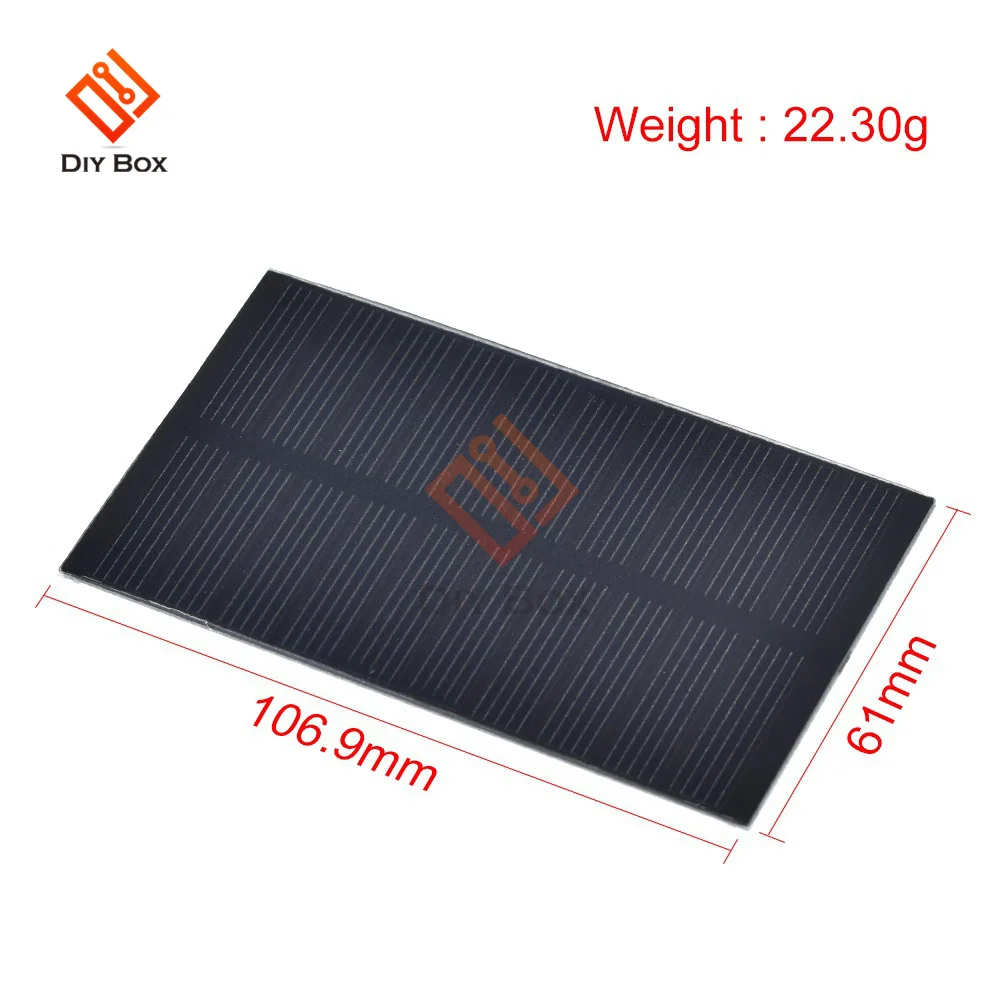 Portable Solar Panel 1W 5V For Phone Charger Home Light Toy