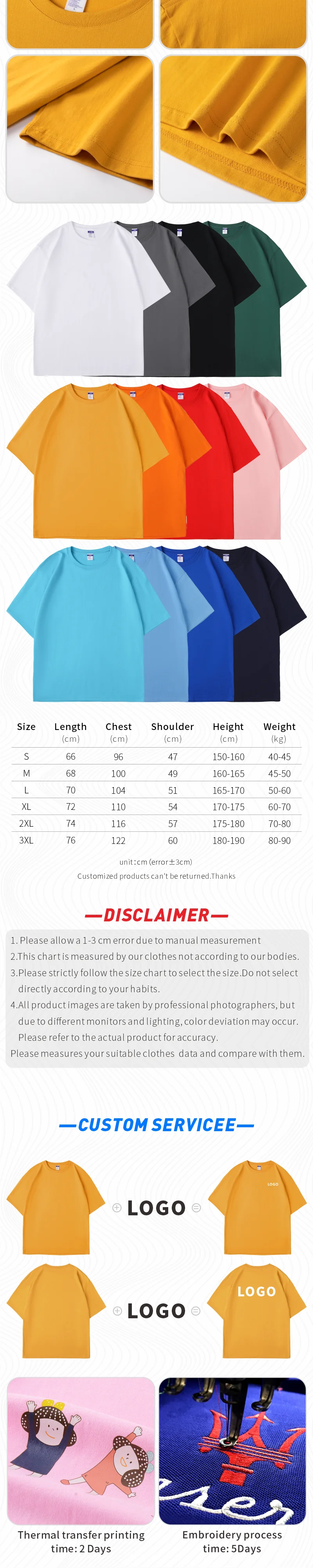 تخصيص تي شيرت شعار مجاني صورة الطباعة فضفاضة قصيرة الأكمام أعلى التطريز المؤسسة فريق الرجال والنساء القميص الثقافي