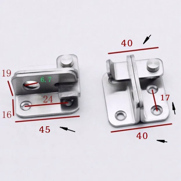 

Home Security Door Bolt Punch free Stainless Steel Wardrobe Bracket Hasp Buckle Garage Hardware Latch Lock Replacement