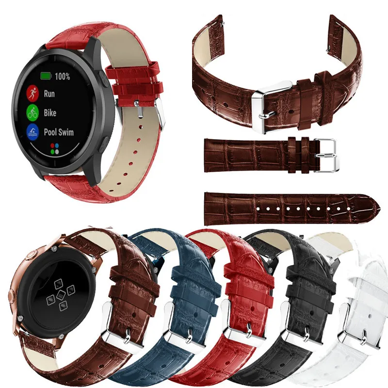 

Ремешок кожаный для смарт-часов Samsung Galaxy Active 2/ Watch 4 5 40 мм 44 мм/Watch 4 Classic 42 мм 46 мм/Watch 41 45 мм 20 22 мм