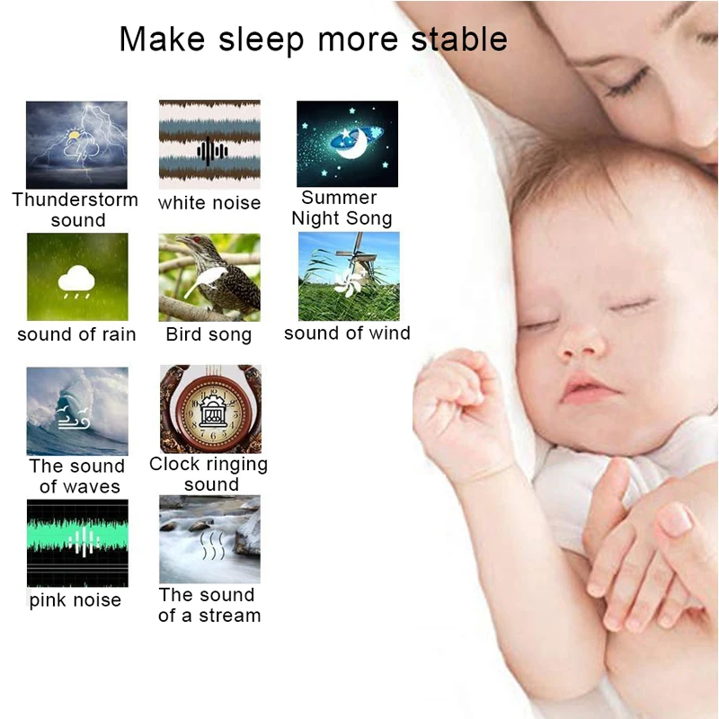 White noise reduction eliminates depression and mental stress, helps anxiety and relaxation, enables insomnia sufferers to fall asleep quickly. Natural sound, rain sound player, calming sleep instrument