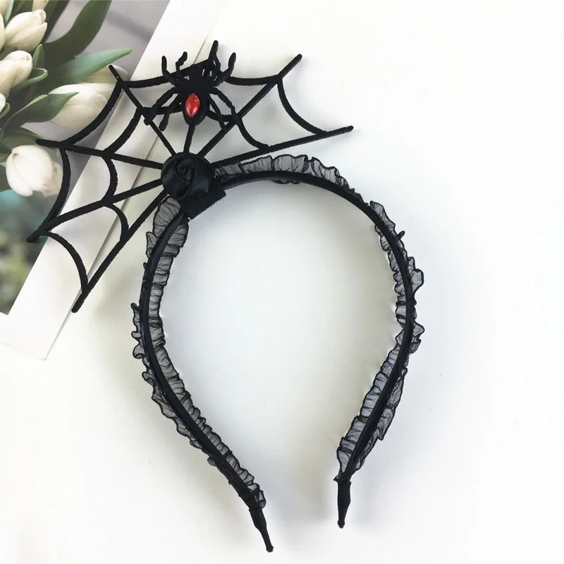 Halloween Party Supplies Creative Hair Accessories Demand Halloween Themed Hair Accessories Eye-catching Headband Spider Web