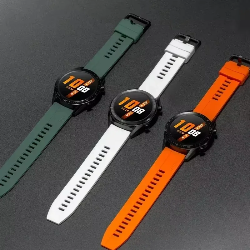 Silicone Breathable Sport Band for Smartwatches - 22mm Universal Fit