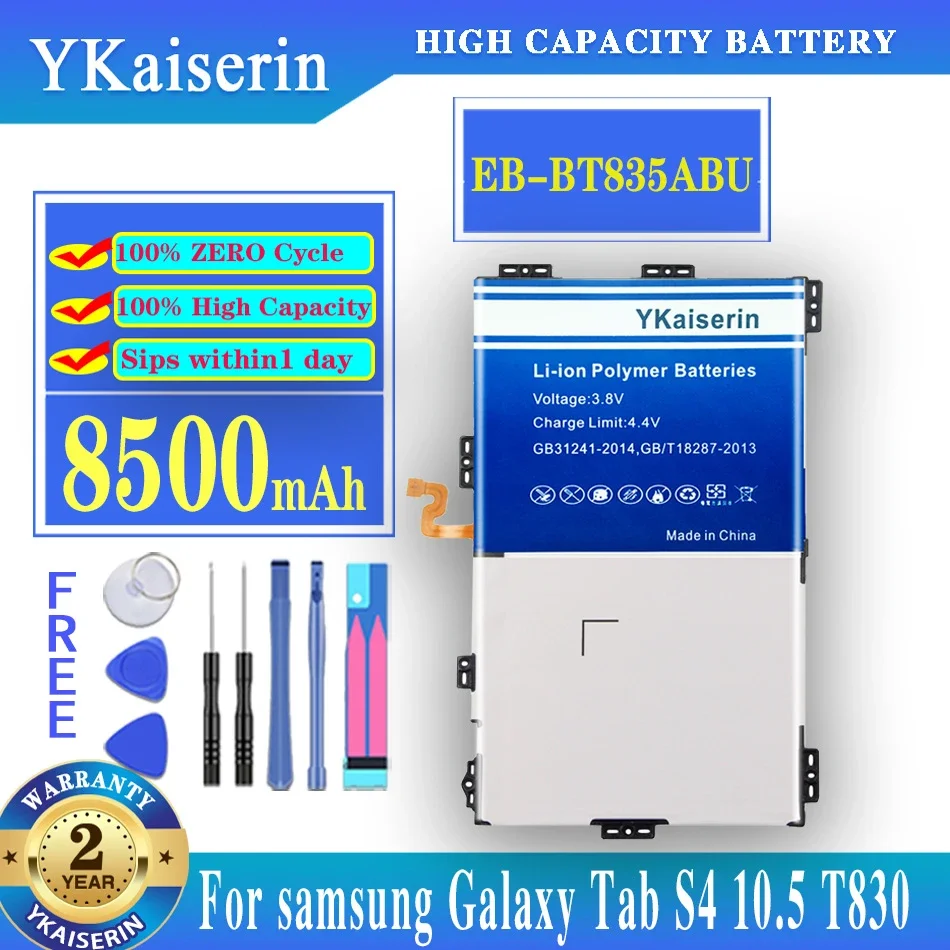 Batteria Tablet Eb-Bt835Abu Per Samsung Galaxy Tab S4 10.5 Sm-T830 T830 Sm-T835 T835 Batteria Di Ricambio 8500Mah
