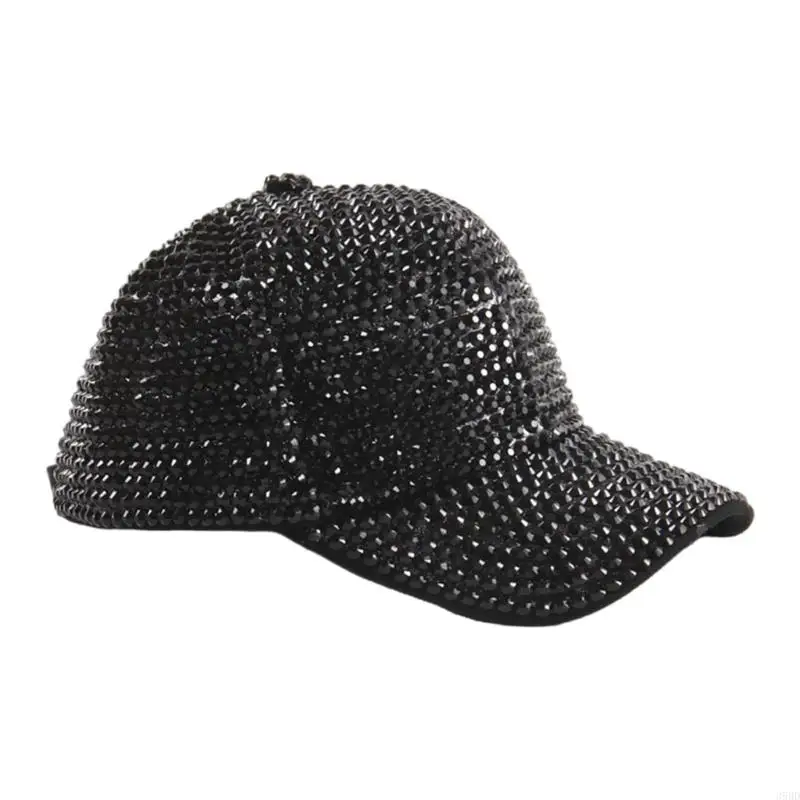 Unique Baseball Hat Sequined Headwear Adjustable Ponytail Hat for Casual and Sports for Men Women Teenagers