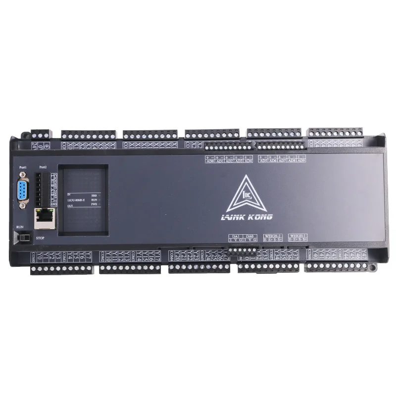 

LK3U Ethernet FX3U 80MR 80MT Input 40 NPN 40 Transistor output OR 40 Relay output 10AD 2DA 2 Weigh function CAN RS485