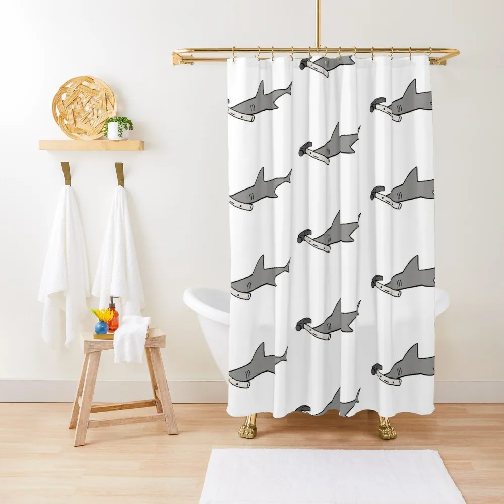 

Hammerhead Shark Shower Curtain Anti-Mold Waterproof Shower Cover In The Bathroom Curtain