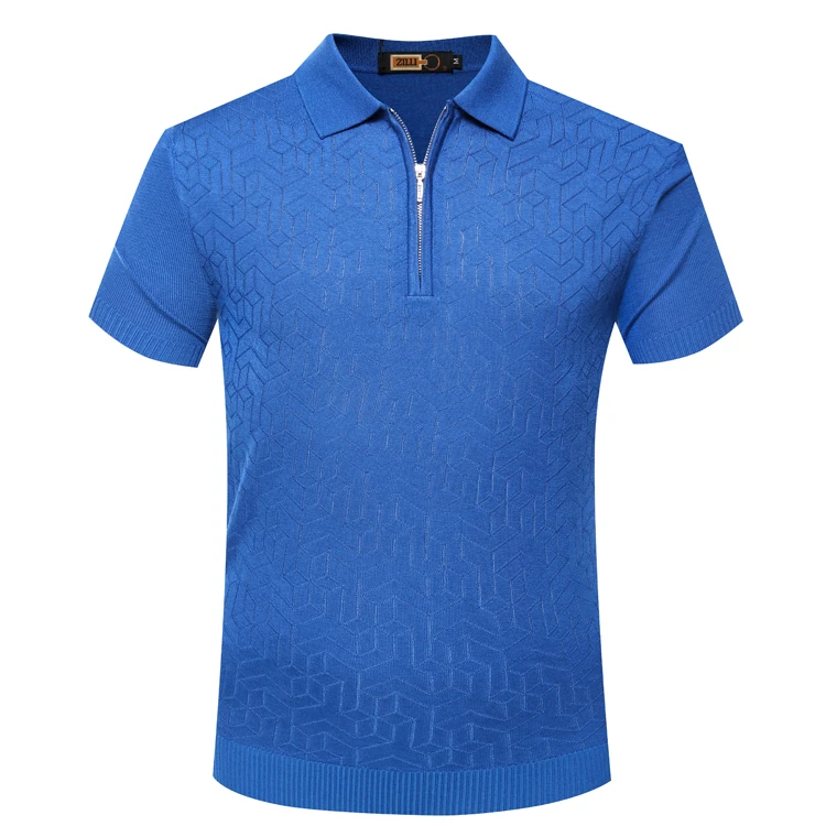 

BILLIONAIRE OECHSLI Shirt silk men 2023 summer new short sleeve elasticity thin embroidery sports high quality big size M-5XL