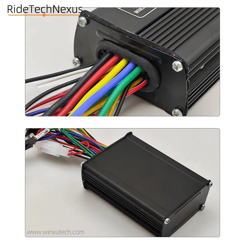 Controller per Motore Brushless a Onda Sinusoidale per E-Bike 25A 500W 750W ad Alta Velocità 24V 36V 48V 52V 60V Universale S866-1S con Kit Display LCD a Colori - immagine 5