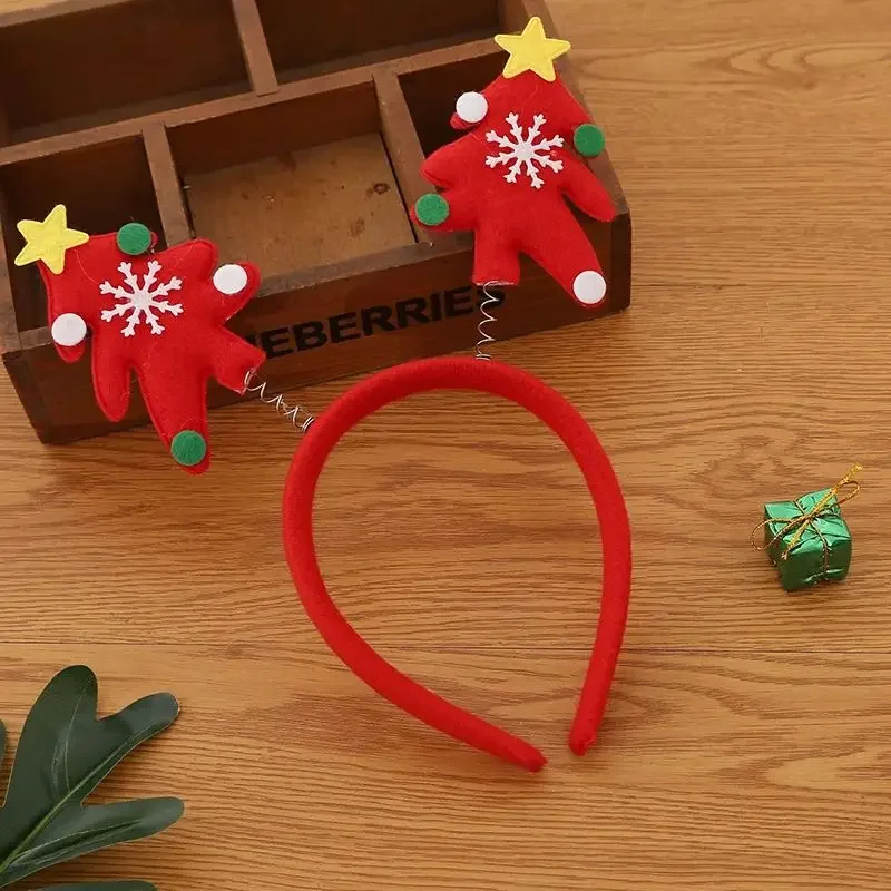 Christmas Headbands Xmas Hat Santa Hairband Xmas Girl Favor Gifts Head Hair Band Merry Christmas Decor Hairband Hair Hoop