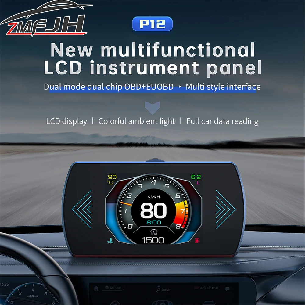 Car Head Up Display OBD For HUD RPM Water Temp Voltmeter Smart ...