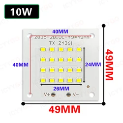 Versatile LED Square Panel Light - High - Wattage Options with Dual White Light Tones - No Wire Soldering (10W 24 - 36V 300MA)