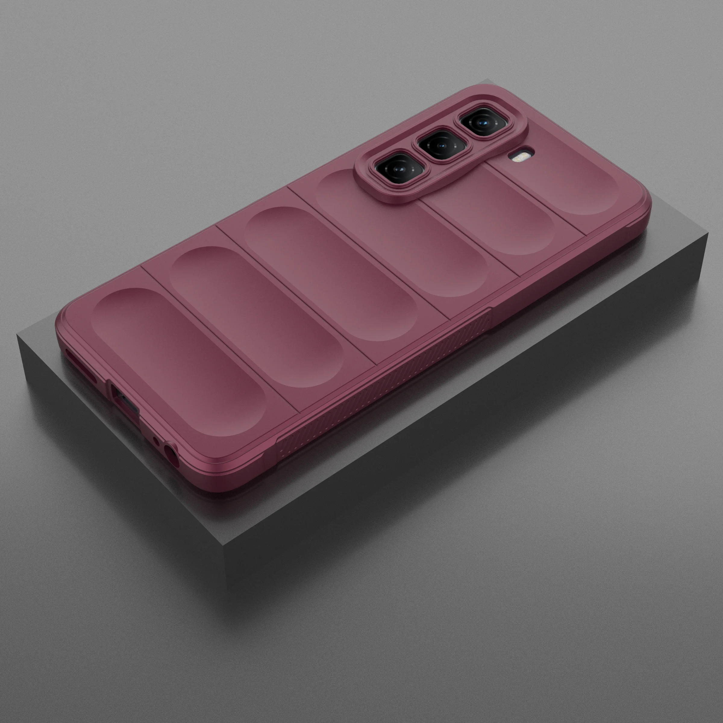 Luxury Soft Silicone Shockproof Bumper Phone Case with Lens Protection Back Cover