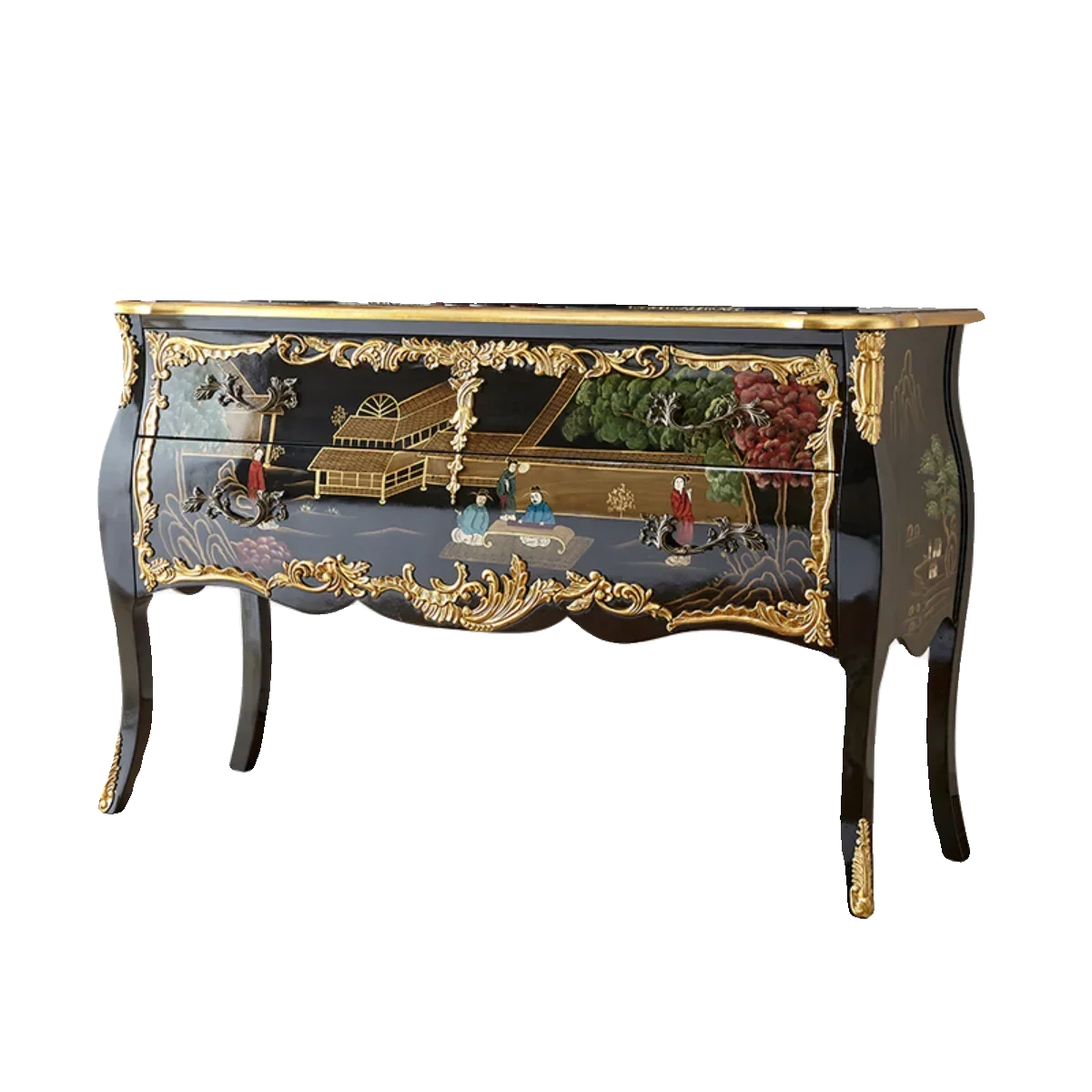 

Entrance Cabinet American Retro Solid Wood Paint Storage Two-Table Painted Furniture