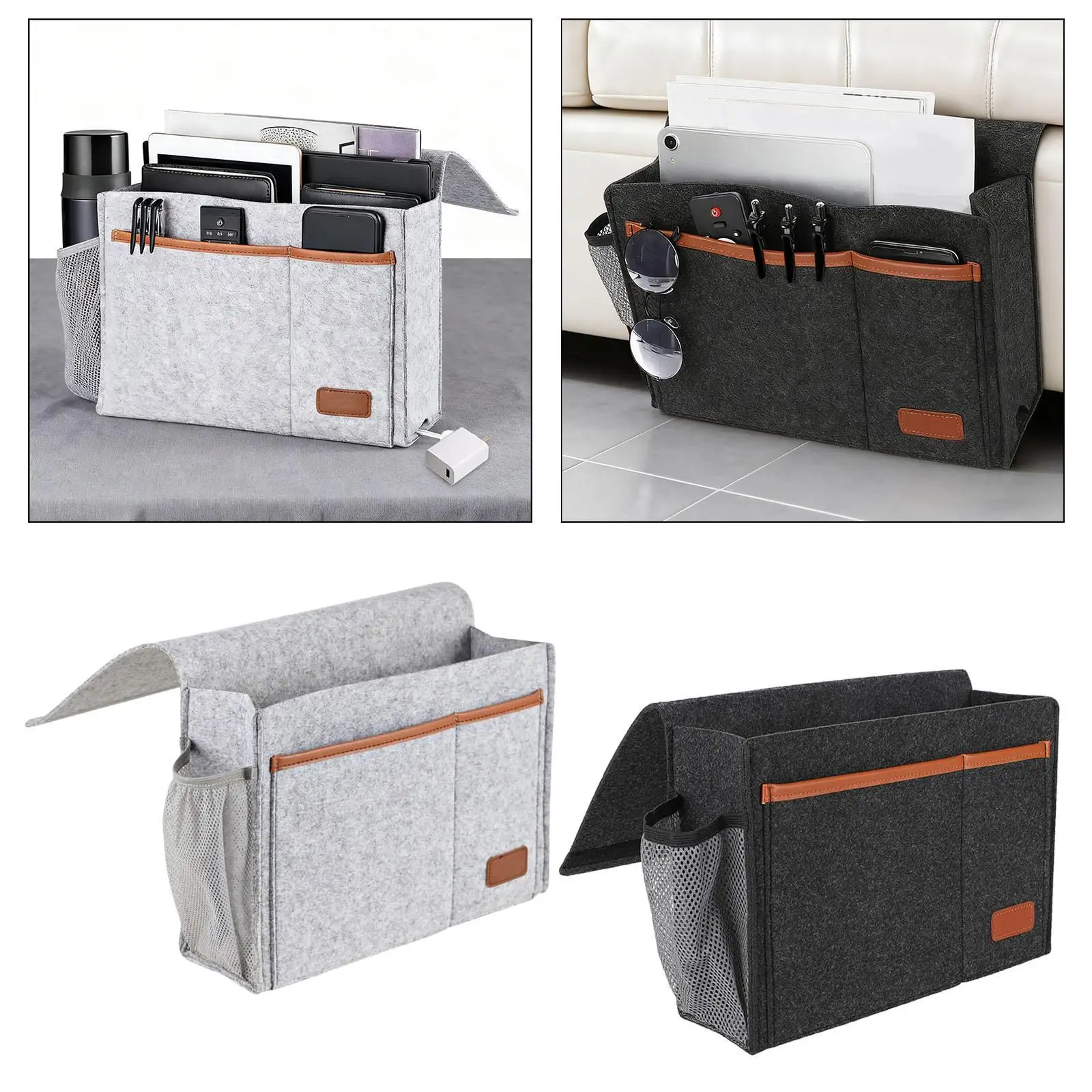 Hanging Bedside Bag, Under Mattress Storage Organizer, Bedside Pockets, Thick