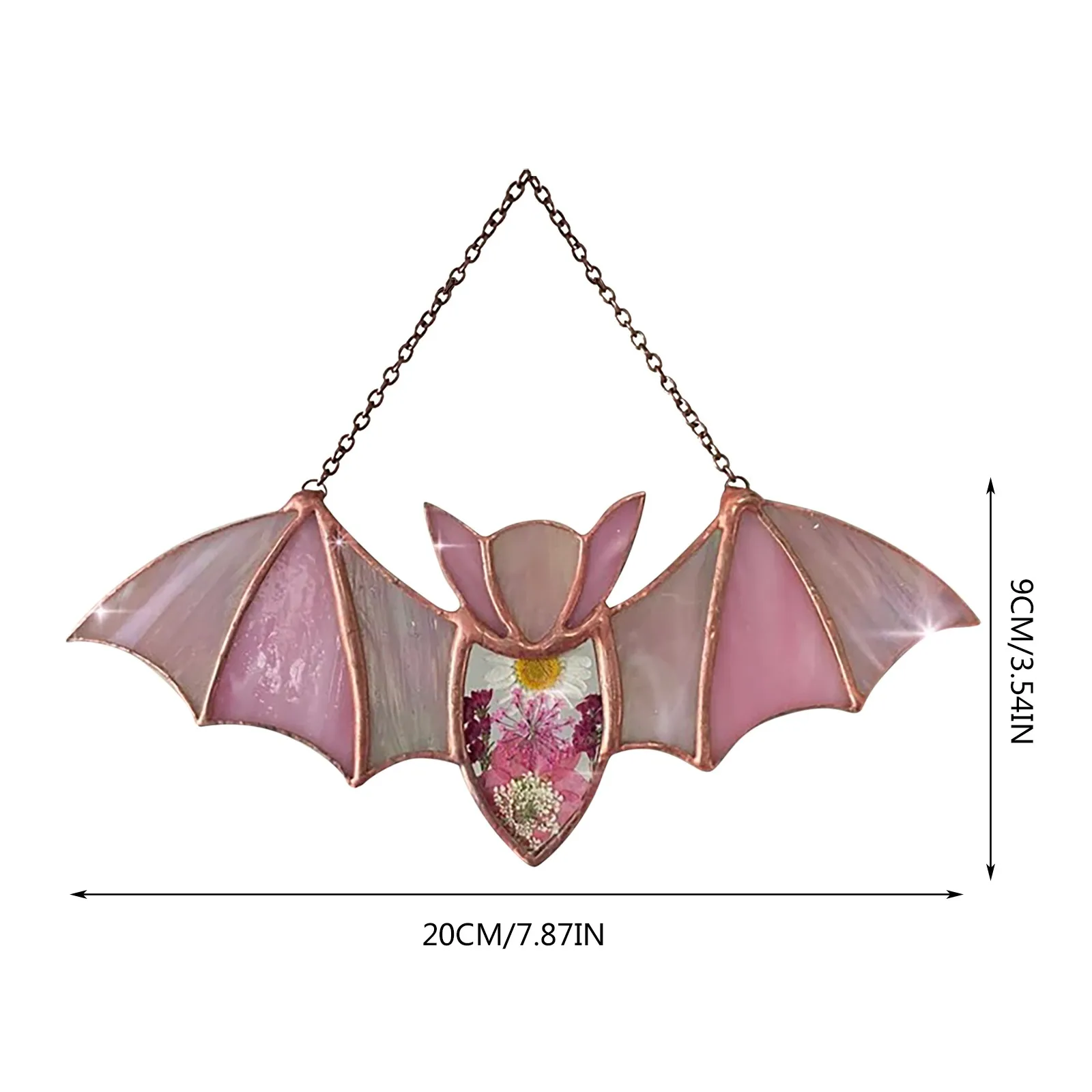 Attrape-soleil Chauve-souris Halloween En Acrylique - Décoration Fenêtre, Fête, Ambiance Fantôme Colorée