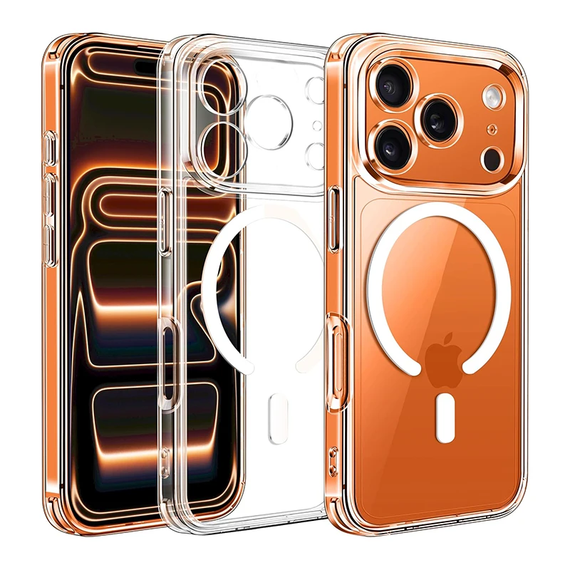 iPhone 17 Pro Max için Manyetik Magsafe Kablosuz Şarj Kılıfı Hibrit Sert Kapak Apple iPhone 17Pro için iPhone17ProMax için