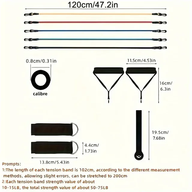 11pcs Fitness Tension Strap Set 3