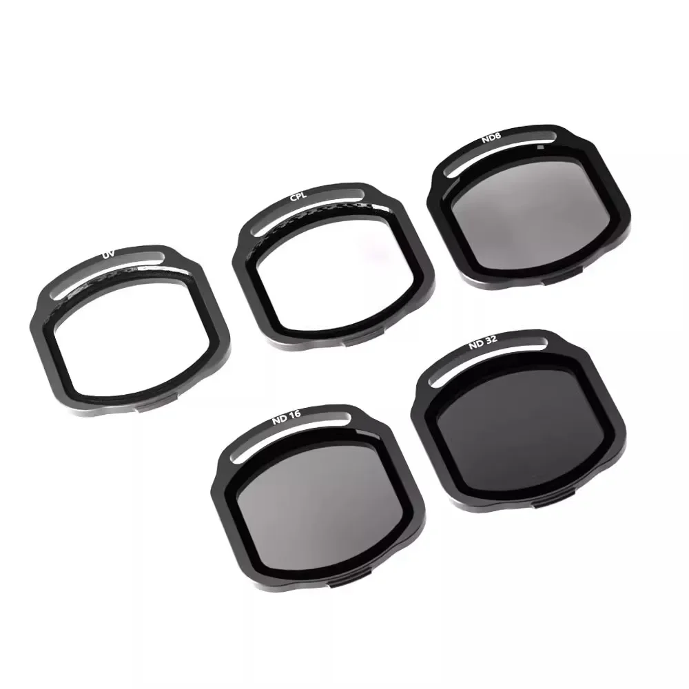 Filtre ND16 pour objectif caméra FPV offrant une réduction de lumière de 4 stops.