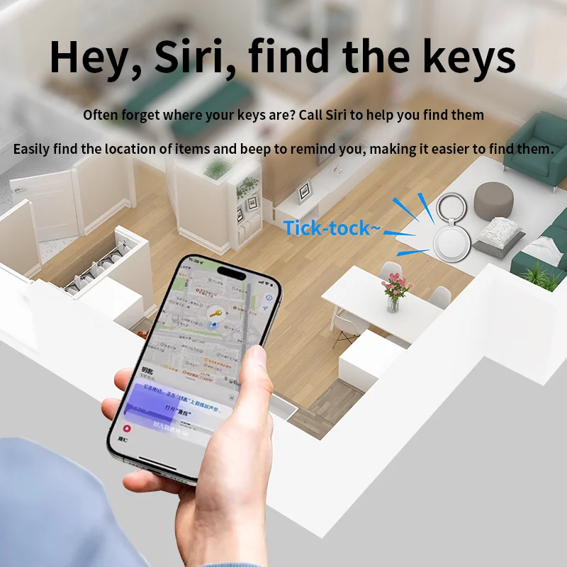 Global GPS Tag for Children Elder Bluetooth AirTag Pet Key bike Tracker work with Apple IOS System Find My APP Smart Tag