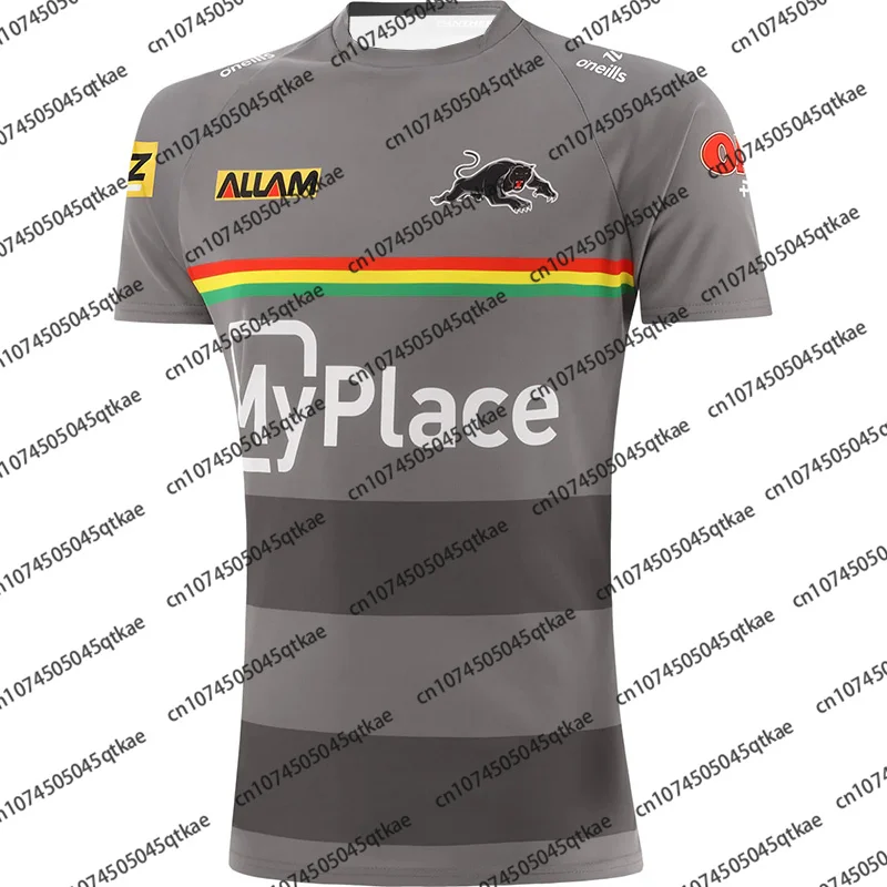 New Summer Australian NRL Penrith Panthers Home Jersey Women Men Oversized Training Tee Breathable Kid/Adult Rugby Jersey