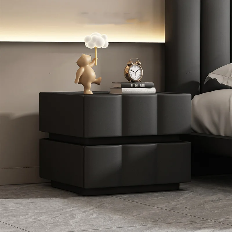 

Bedside Storage Nightstand Modern Nordic Luxury Bedroom Black Nightstands Drawer Wood Mesitas De Noche Garden Furniture Sets
