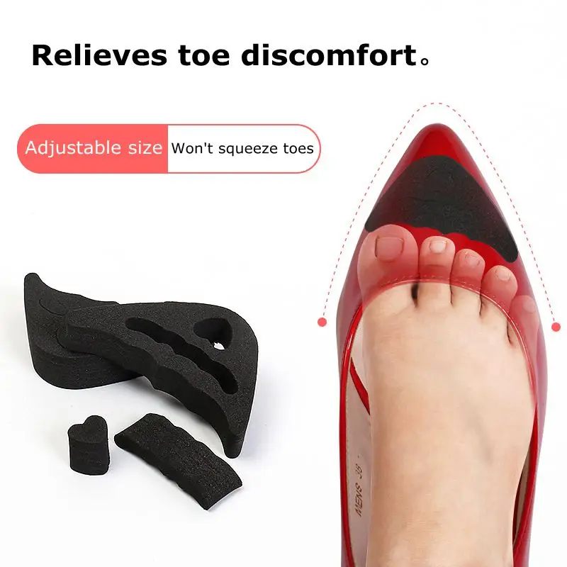 Shoe Insoles Forefoot Pads Toe Pads 1pair Women High Heel Toe Plug Insert Shoe Front Filler Cushion Pain Relief Protector Accessories