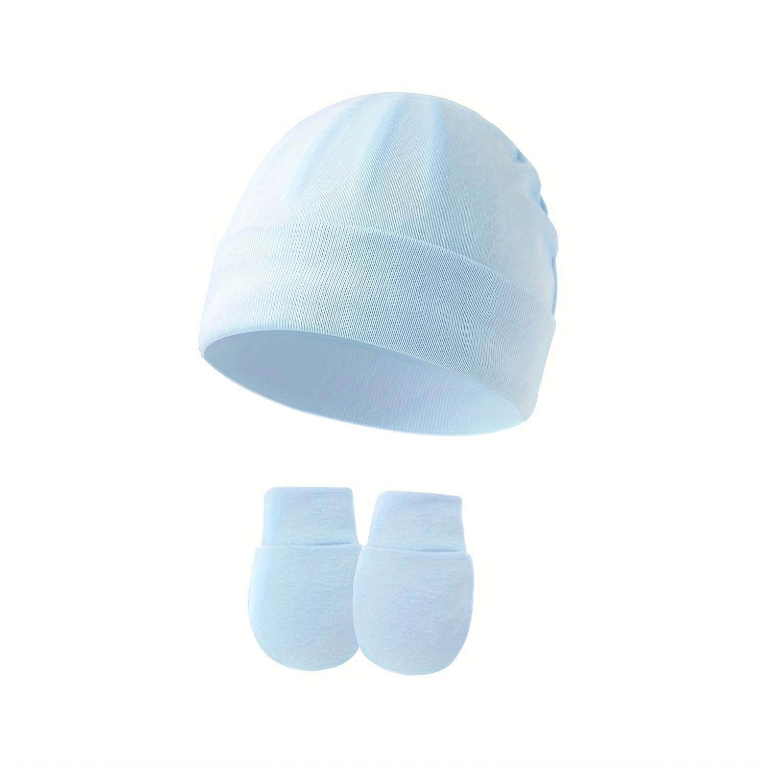 4 set di guanti per neonati carini per neonati, guanti per neonati senza graffi, guanti per cappelli per bambina per neonati, neonati, neonati - immagine 3