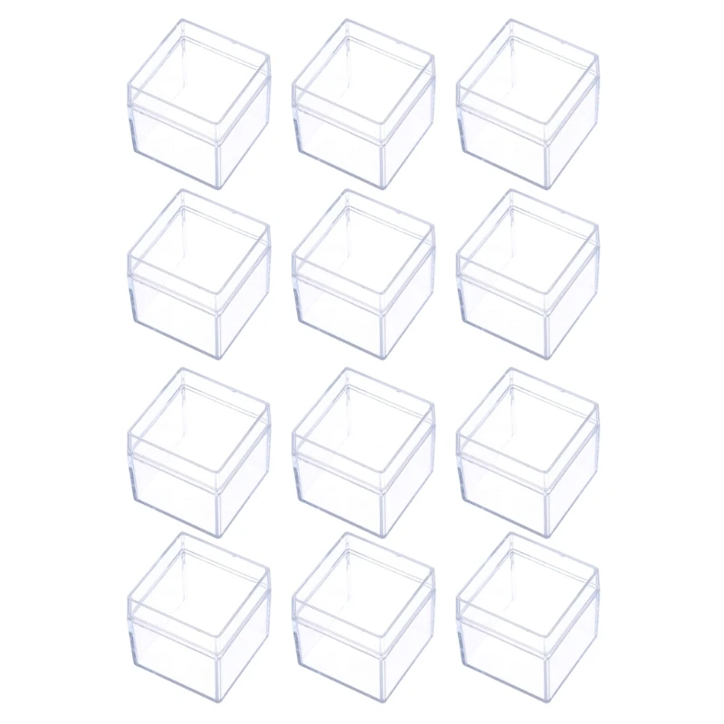 

12pcs Clear Candy Box Jewelry Collection Box Household Storage Supplies for Children Girl Boys Festival Present Dropship