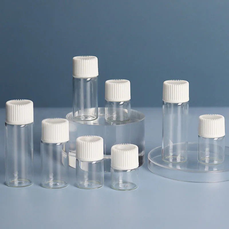 투명 유리 에센셜 오일 병, 얇은 유리 바이알, 리필 가능 병, 향수 오일 샘플 테스트 병, 1ml, 2ml, 3ml, 5ml, 100 개