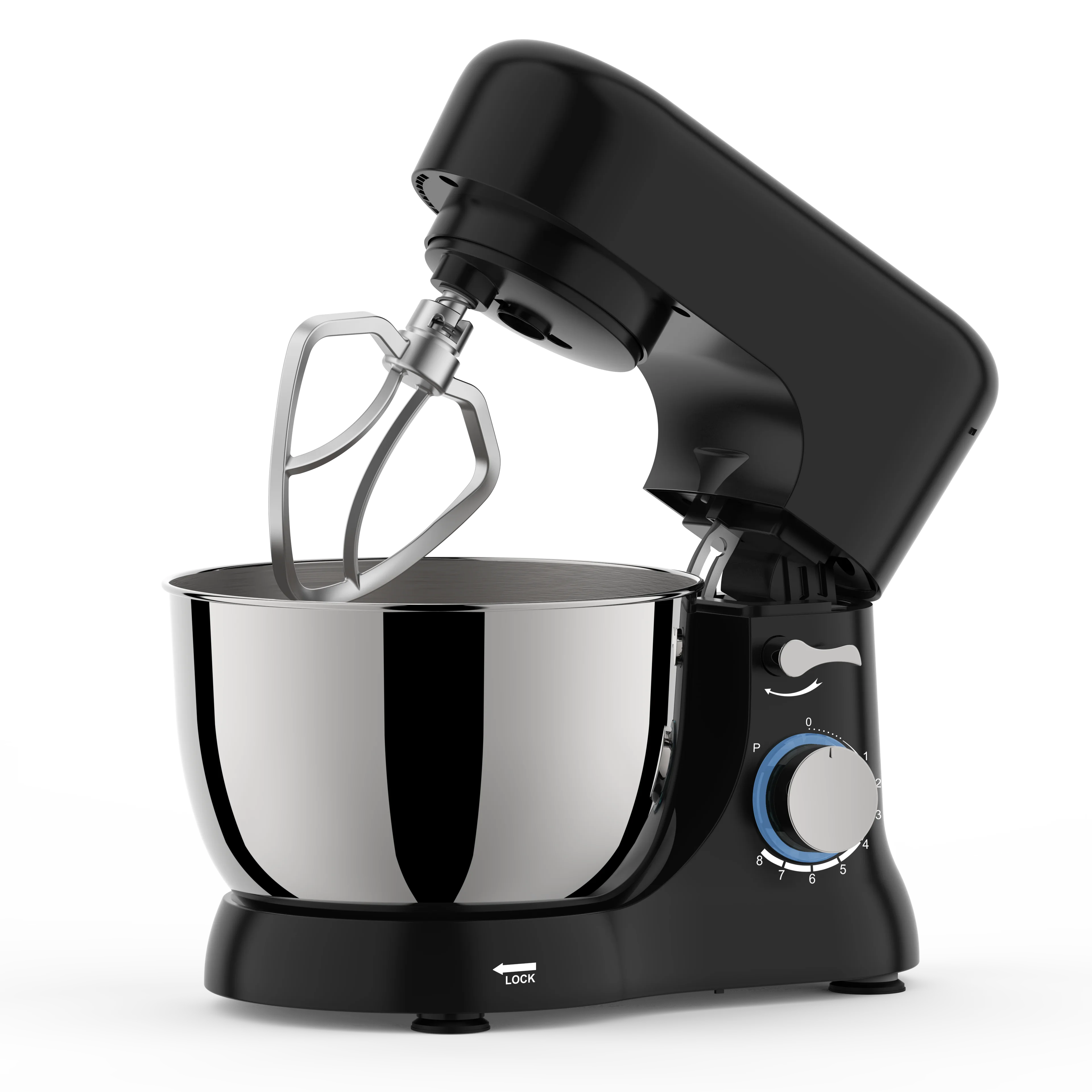 1000W black Kitechen Aid mixes with three accessories 2