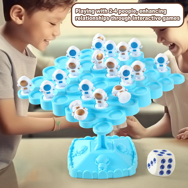 Astronauten Creatieve Balancerende Boom Balanceerplank Tafelspel Grappig Interactief Spel voor Ouders en Kinderen Bouwblokken Speelgoed_voghion.com