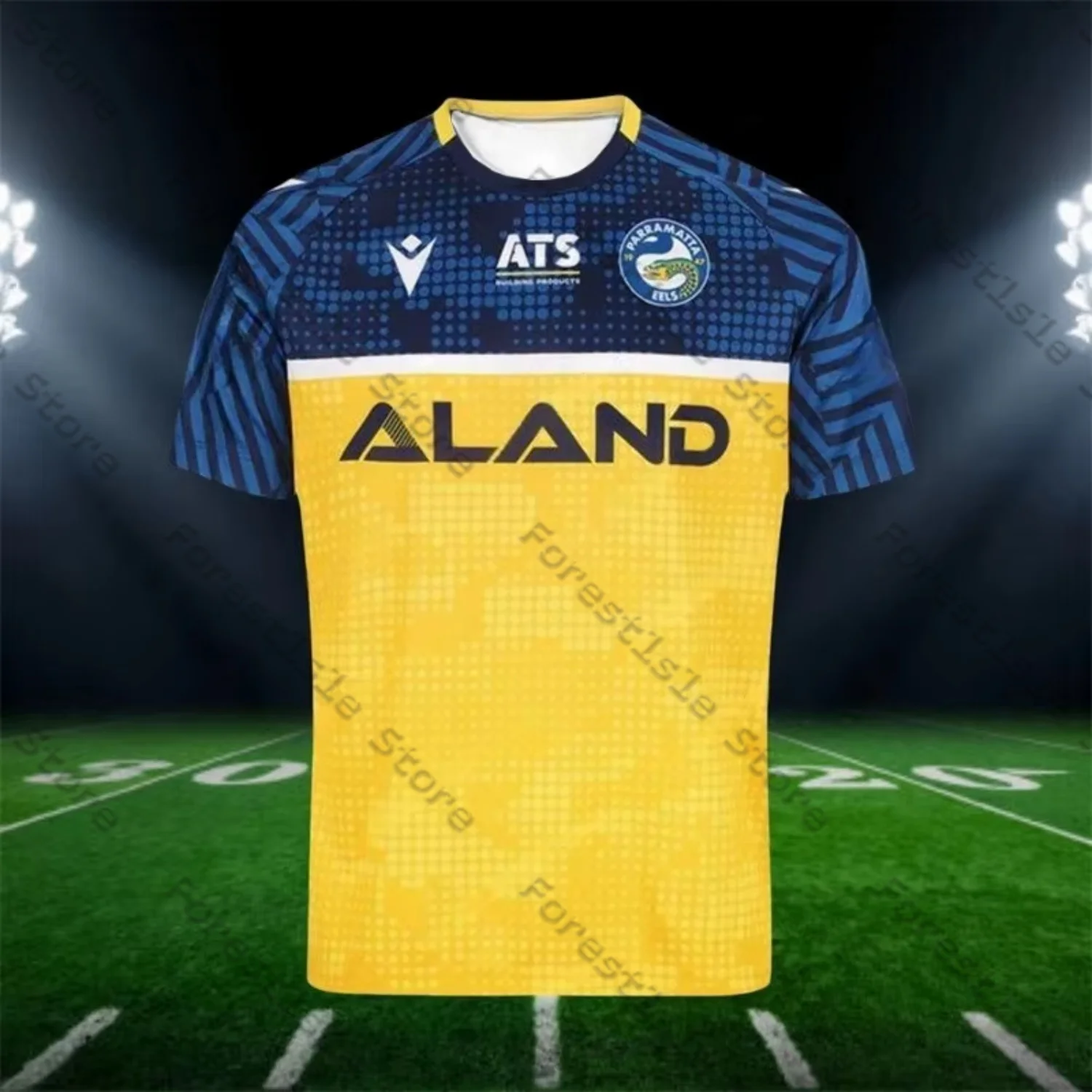 Summer Australian NRL Parramatta Eels Mens Away Jersey Training T-Shirt Fashion Jersey Sportswear Street Clothing men t shirts football jersey