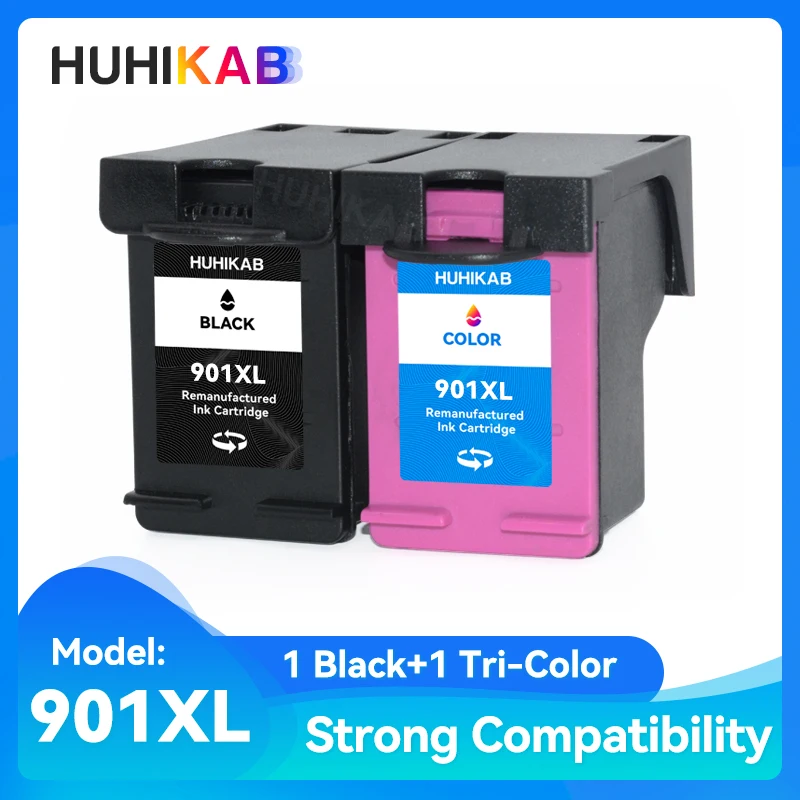 HUHIKAB901XL901XLPremiumRemanufacturedColorInkjetInkCartridge